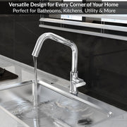 Plantex Pure Brass Sink Tap for Kitchen with 360Ãƒâ€šÃ‚Â° Swivel Spout/Kitchen Sink Tap with Water Saving Aerator-7 Year Warranty (BAL-513-Chrome)