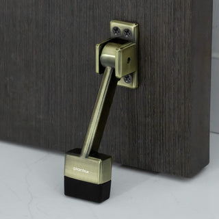 Plantex Door Stopper for Home|Stopper for Doors with Rubber Grip - (5 inch,Pack of 4) Brass Antique