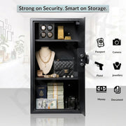 Plantex 106 Litre Digital Safe Locker For Home/Safety Locker Box with Biometric Fingerprint,Touchscreen & Emergency Key/Perfect Security Solution for Valuables/2 Years Warranty By Plantex - Black