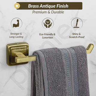 Plantex 304 Grade Stainless Steel Towel Hanger for Washbasin/Napkin Holder for Bathroom & Kitchen/Hand Towel Hanger/Bathroom Accessories - Decan (Brass Antique)