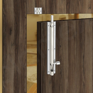 Plantex Heavy Duty 8-inch Joint-Less Tower Bolt for Wooden and PVC Doors for Home Main Door/Bathroom/Windows/Wardrobe - Pack of 1 (703, Silver & Chrome)