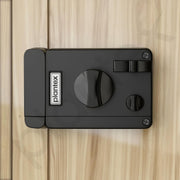 Plantex Heavy Duty Rim Locks for Main Door/Door Lock for Main Door with 4 Keys/Suitable for Inside Opening Wooden Door - Pack of 1 (Z-Black)