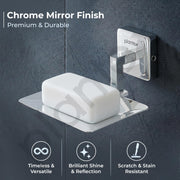 Plantex 304 Grade Stainless Steel Soap Dish for Bathroom/Soap Holder/Soap Stand/Bathroom Accessories - Decan (Chrome)