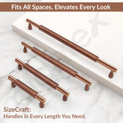 Plantex Cabinet Handle/Kitchen Cabinet Door Handle/Wardrobe/96 mm Cupboard Handle/Door Pull-Push Handle for Home/Office - Pack of 2 (Rose Gold)