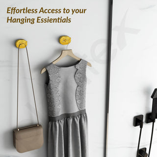 Plantex J4 Stainless Steel Clothes Hanger for Wall/Hangers for Bathroom/Robe Hook/Bathroom Accessories (PVD Gold Finish) Onix