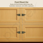 Plantex Cabinet Latch Ã¢â‚¬â€œ Heavy-Duty Hatch Case Bolt for Storage Units, Toolboxes, Kitchen Cabinets & Cupboards - Pack of 2 (Brass Antique)
