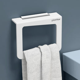Plantex Acrylic Towel Holder for Bathroom/Napkin Hanger for Wash Basin/Hand Towel Hanger/Kitchen/Bathroom Accessories - (Square-White)