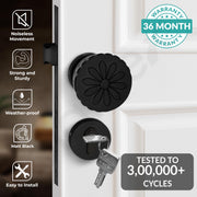 Plantex Heavy Duty Door Lock/Main Door Mortise Lock Handle/Handle Set for Home/Office/Door Accessories (Black)