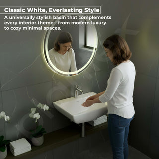 Plantex Ceramic Wash Basin/Basin for Bathroom with 10 Years Glaze Warranty by Plantex/Wall Mounted Washbasin for Home/Office/Hotels (White - 18 x 14 x 5 Inch)