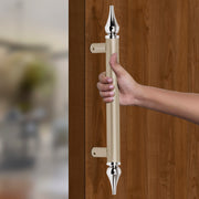 Plantex Heavy Duty Main Door Handle - 14 Inch Pull Push Handle - Satin White & Chrome Finish - Pack of 1 - 3 Years Warranty