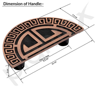 Plantex 6 Inch Aluminium Door Handle - Pull-Push Main Door Accessory (Pack of 1, Copper Antique)