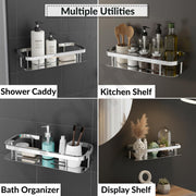 Plantex Stainless Steel 304 Grade Shelf for Bathroom/Kitchen Rack - Bathroom Accessories - (12X5 Inches-Chrome Finish)