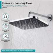 Plantex ABS Shower Head for Bathroom/13x9 inch Head for bathroom/Rain Showers Head for bathroom/Pressurized Showers Head – (Chrome)
