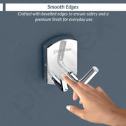 Plantex 304 Grade Stainless Steel Robe Hook/Cloth-Towel Hanger/Door Hanger-Hook/Bathroom Accessories - Parv (Chrome)
