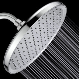 Plantex Abs Shower Head For Bathroom/10 Inch Round Single Mode Bathroom Shower Head/Water Saving Shower Head- (Chrome)