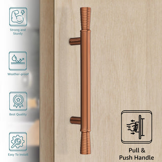 Plantex Main Door Handle/14 Inch Door Handle for Main Door/Pull-Push Handle for Home/Office/Hotel - Pack of 1 (PVD Rose Gold) - 3 Years Warranty