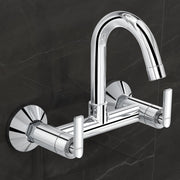 Plantex Pure Brass Sink Mixer Tap Hot and Cold with 360Ãƒâ€šÃ‚Â° Swivel Spout/Sink Tap for Kitchen Basin with Brass Wall Flange & Teflon Tape-7 Year Warranty (BAL-514)