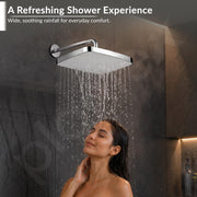 Plantex ABS Shower Head for Bathroom/14x9 inch Head for bathroom/Rain Showers Head for bathroom/Pressurized Showers Head – (Chrome & White, D510)