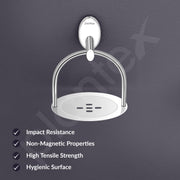 Plantex 304 Grade Stainless Steel Soap Holder Stand for Bathroom/Soap Dish/Soap Holder/Soap Stand/Bathroom Accessories - Oreva(Chrome)