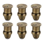 plantex 4 Inch Sofa Legs for Bed Furniture/Sofa Legs for Table/Sofa Support Legs with Rubber Grip (Brass Antique Finish, 6 Pcs)