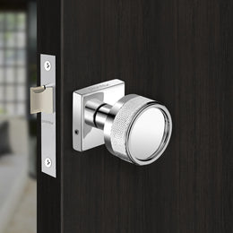 Plantex Heavy Duty Door Lock â€“ Bathroom Door Lock/Mortise Keyless Knob Handle Set for Home/Bathroom/Store Room/Balcony/Office with Baby Latch (604 - Satin)