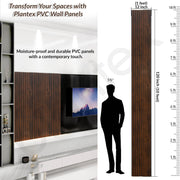 Plantex PVC Wall Panel/Louvers Panel/3d Wall Panel for Interior Wall DÃ©cor/Eco-Friendly Fluted Panel For home/- Pack of 5,Covers - 50 Sq. Ft (Espresso Brown-12 Inch x 10 Ft)
