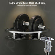 Plantex 304 Stainless Steel Corner/Bathroom Shelf/Kitchen Shelf/Wall Mount - Pack of 1 (Chrome,9x9 Inches)
