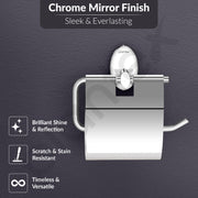 Plantex 304 Grade Stainless Steel Toilet Roll Holder for Bathroom/Toilet Paper Roll Holder/Toilet Tissue Paper Roll Holder for Bathroom Accessories - Oreva (Chrome)