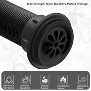 Plantex 4 Inch Waste Coupling for Washbasin/Nylon Thread Body with Brass Head Coupling/Coupling for Sink - Pack of 1 (BH-1116, Black)