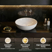 Plantex Platinum Ceramic Table Top Wash Basin/small Basin for Bathroom with 10 Years Glaze Warranty by Plantex (15.5 x 15.5 x 5 Inch - White)