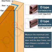 Plantex Window Seal Tape for Perimeter/Door Strip/DIY 3M Self Adhesive/Soundproof & Weatherproof Strip - Pack of 1 (D Shape, 18Feet, Brown)