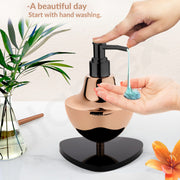 Plantex Liquid Soap Dispenser for Bathroom/Stainless Steel and Acrylic Shampoo Dispenser/Handwash Dispenser for Bathroom/Bathroom Accessories - Pack of 1 (Rose Gold & Black)