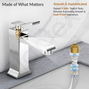 Plantex Pillar Cock/Pure Brass Pillar Cock for Wash Basin with Teflon Tape/Single Lever Tabletop Basin Tap - (DR003, Chrome)