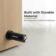 Plantex Stainless Steel Wall-Mounted Magnetic Door Stopper/Door Catcher for Wooden Door - Pack of 4 (Matt Black)