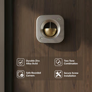 Plantex Square Door Chime with Brass Bell/Dopamine Door Bell for Home/Temple & Meditation Bell for Positive Energy & Home DÃƒÂ©cor - Pack of 1 (DTK-292 - Satin)