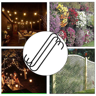 Plantex Steel 10 Inch Hooks For Hanging Plants/Extension Hook For Hanging Plant/Tree Branch/Bird Feeder/Pots Indoor/Outdoor - S Hook (Pack Of 20)