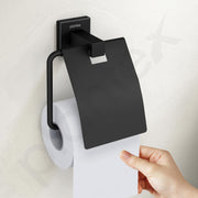 Plantex Stainless Steel Toilet Paper Holder/Roll Holder for Bathroom/Tissue Paper Holder/Bathroom Accessories - Pack of 1, Aqua (Black)