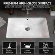 Plantex Basin for Bathroom/Under Mount Ceramic Wash Basin/Washbasin for Home/Hotel (Steve - 20x15.5x6 Inch)