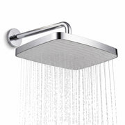 Plantex ABS Shower Head for Bathroom/14x9 inch Head for bathroom/Rain Showers Head for bathroom/Pressurized Showers Head – (Chrome & White, D510)