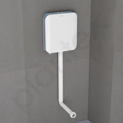 Plantex Flush Tank for Toilet/7 Ltr Water Capacity Polypropylene Toilet Flush Tank/Slim and Dual Tone Cistern with Internal Accessories - Pack of 1 (Grey & White)