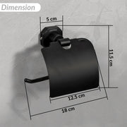 Plantex 304 Grade Stainless Steel Toilet Paper Holder for Bathroom/Toilet Paper Roll Stand/Tissue Holder/Bathroom Accessories - Nipron (Black)