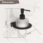 Plantex Liquid Soap Dispenser for Bathroom/Stainless Steel Glass Shampoo Dispenser/Hand wash Dispense/Bathroom Accessories - Pack of 1 (Black)