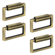 Plantex Rajwadi Drawer Kadi/3.5 Inch Drawer Handle/Pull-Push Kadi for Home/Office Cabinet - Pack of 4 (Brass Antique)