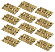 Plantex Stainless Steel Door Hinges 3 inch x 16 Gauge/1.5 mm Thickness Home/Office/Hotel/Hinges for Main Door/Soft Movement Door Hinge/Kabza - Pack of 12 (Brass Antique)