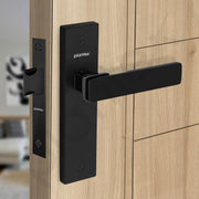 Plantex Heavy Duty Door Lock ÃƒÂ¢Ã¢â€šÂ¬Ã¢â‚¬Å“ Bathroom Door Lock/Mortise 8inch Keyless Plate Handle Set for Home/Bathroom/Store Room/Balcony/Office with Baby Latch (8116, DC-Black & Z-Black)