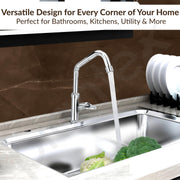 Plantex LEA-712 Pure Brass Kitchen Sink Tap with 360° Swivel Spout for Kitchen Tape with Water Saving Aerator with Teflon Tape-7 Year Warranty by Plantex (Chrome)