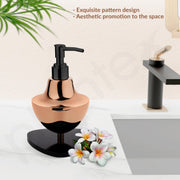 Plantex Liquid Soap Dispenser for Bathroom/Stainless Steel and Acrylic Shampoo Dispenser/Handwash Dispenser for Bathroom/Bathroom Accessories - Pack of 1 (Rose Gold & Black)