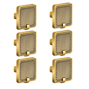 Plantex Knobs for Drawers/Drawer Knobs/Square Knob for Cabinets/Pull-Push Knob for Kitchen/Bedroom/Drawer - Pack of 6 (Brass Antique & Gold)