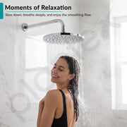 Plantex ABS Round Head Shower/10 Inch Overhead Rain Shower for Bathroom/Shower for Home/Hotel/Adjustable Shower Head for Bathroom - Pack of 1 (Chrome, D609)