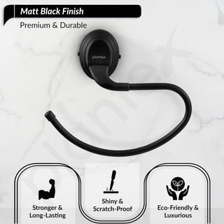 Plantex Bathroom Accessories - Stainless Steel 304 Grade Cubic Napkin Holder/Towel Holder/Towel Hanger for Kitchen/Towel Ring (Black)